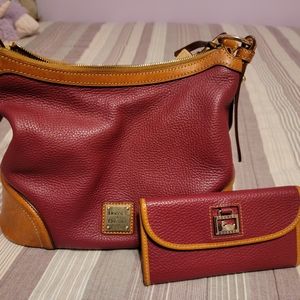 Matching Maroon Dooney & Boirke Hobo Purse and Wallet